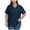 Navy, variant on Staron Plus Size Tops for Women Summer Short Sleeve Collared Side Slit Casual Loose Blouse Shirt, Gray L