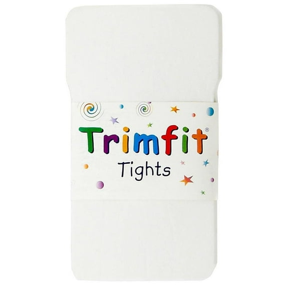 Trimfit Hosiery Girls 2-16 Lycra Tights - 2 Pack (White 10-14)