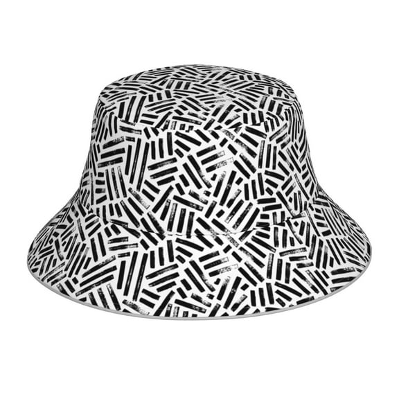 Rocae Weave Geometric for reflective Bucket Hat for Men Women Summer Beach Travel Summer Cap