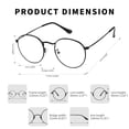 thumbnail image 3 of Gafas Pro Acme Classic con montura metálica redonda, unisex, color negro, 3 of 8
