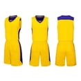 thumbnail image 4 of JAJAHO Boys Athletic Shorts Set Kids Basketball Sleeveless V Neck Tank Tops And Shorts Set 2 Piece Summer Outfits Tracksuit, 4 of 4