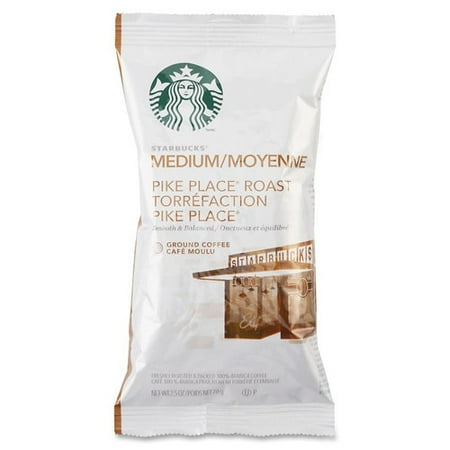 Starbucks Coffee Single Pot Pike Place Roast Ground Coffee Packets (18 Packs/Box)