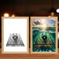 thumbnail image 2 of Binwennn Acrylic And Solid Wood Night Light For Desktop New Picture Frame Night Light Four Styles for Friend Motion Light Battery Operated Small Star Projector Vibe for Woman Baseball Lamp into The, 2 of 4