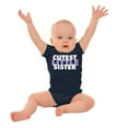 thumbnail image 3 of Cutest Little Sister Sibling Family Bodysuit Jumper Girls Infant Baby Brisco Brands 12M, 3 of 6