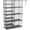 Black, variant on Wire Cube Storage Unit, Interlocking Metal Wire Organizer with Divider Design, Modular Cabinet with Plastic Panels, Bookshelf Stackable Closet Organizer with Small Hooks, White UWCSIM08W