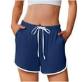 thumbnail image 1 of FAIWAD Athletic Shorts for Women Elastic Waist Drawstring Quick Dry Sweat Shorts Summer Workout Pockets Shorts, 1 of 8