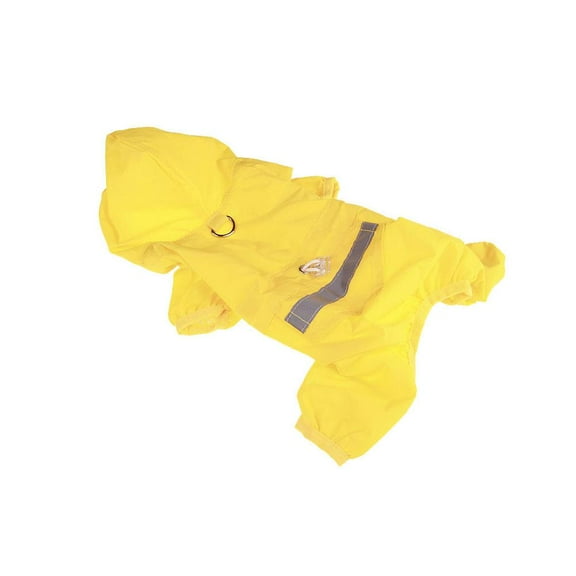 QHUDLV Dog Raincoat, Dog Rain with Clear Hooded Double Layer for Large Medium Small Dogs Puppies, Waterproof Rain Coat Poncho with Reflective Storage Pocket & Rim