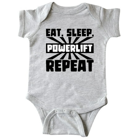 

Inktastic Eat Sleep Power Lift Repeat Gift Baby Boy or Baby Girl Bodysuit