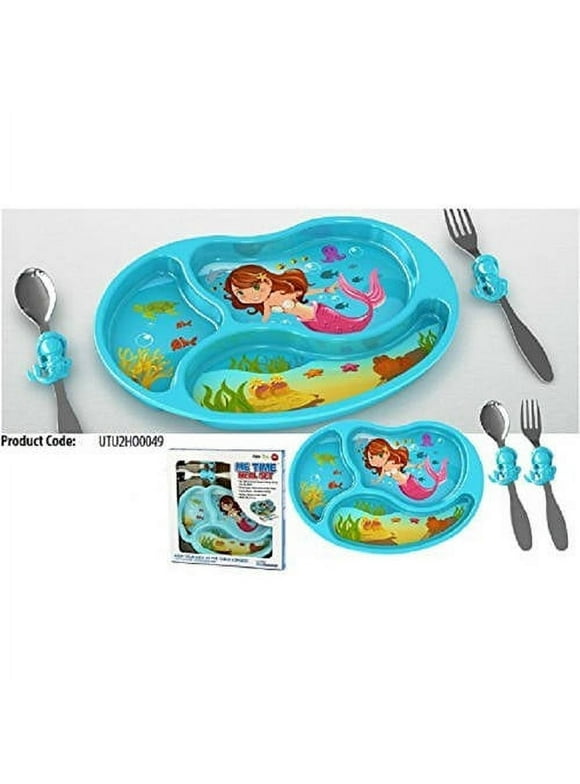 KidsFunwares Me Time Meal Set, Mermaid, BPA Free
