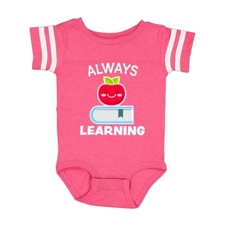 

Inktastic Always Learning with Book and Apple Gift Baby Boy or Baby Girl Bodysuit