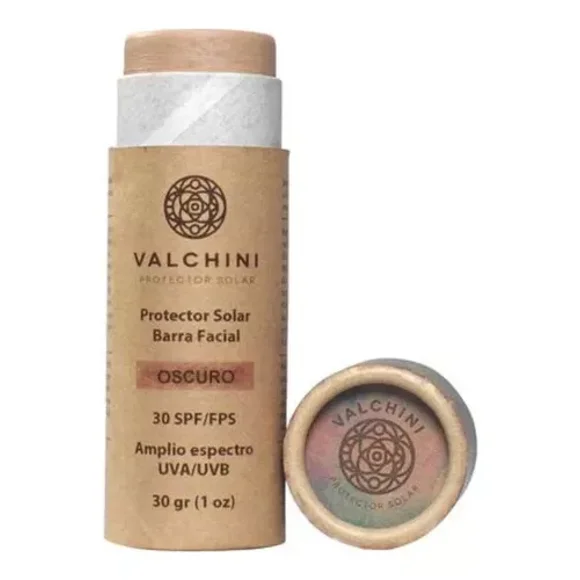 Protector Solar Barra Facial Premium FPS 30 Oscuro Valchini