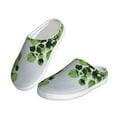 thumbnail image 2 of Lsque Watercolor Green Leaves Pattern Womens Comfort Cotton on Scuff With Memory Foam and Anti-skid Sole Slipper-46/47, 2 of 7