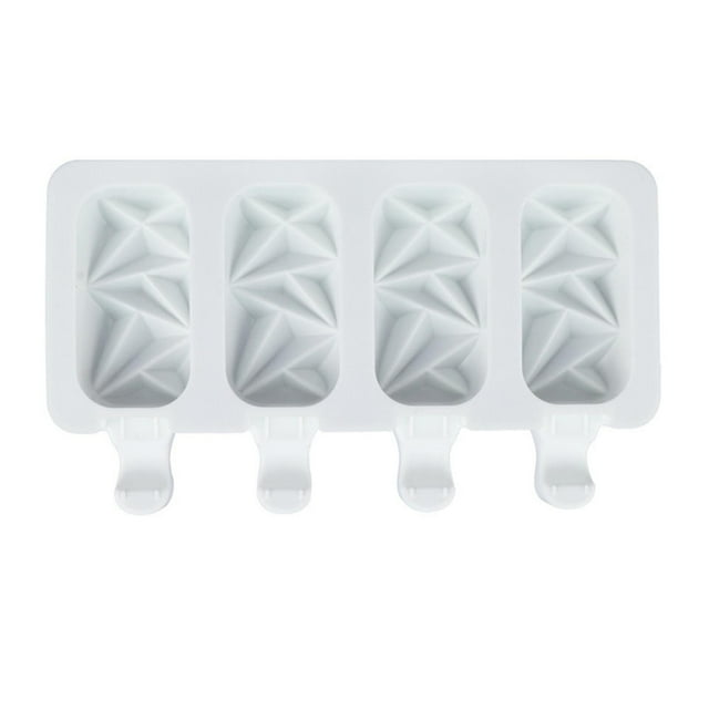 Ice Cream Molds Popsicle Silicone Diy 4 Homemade Ice Cream Chocolate Candy Silicone with 20 Wooden Sticks So Delicious Ice Cream Bars Ice Cream Popsicle Molds Wooden Ice Cream Set