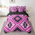 thumbnail image 2 of jejeloiu Southwestern Aztec Geometric 7-Piece Twin Bedding Sets,Boho Exotic Style Bedding Comforter Set,Pink Black Sheet Sets For Men Women,Super Cozy Room Decor Reversible, 2 of 8