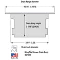 thumbnail image 7 of WingTite Shower Drain Replacement, Installs Entirely from the Top, Chrome, 7 of 7