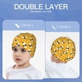 thumbnail image 6 of Honeii Cute Bee Butterfly Yelllow Print Kids Knit Beanie Watch Hat ,Knit Cap for Boys and Girls, 6 of 7