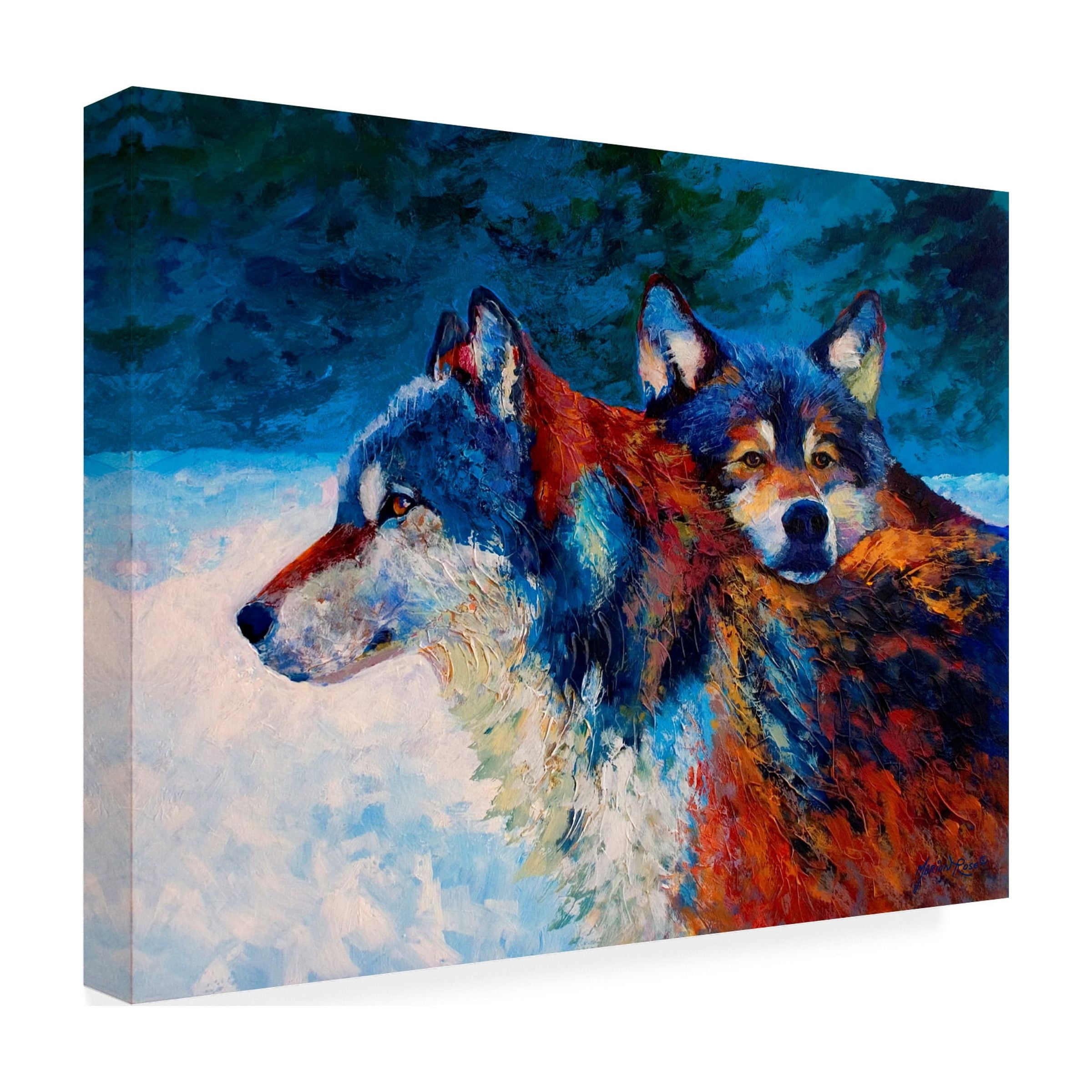 Marion Rose 'Wolves' Canvas Art