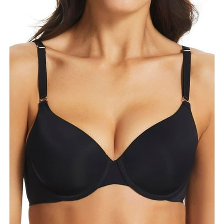 

Women s fine lines FO011 Full Coverage Smoothing T-Shirt Bra (Black 36D)