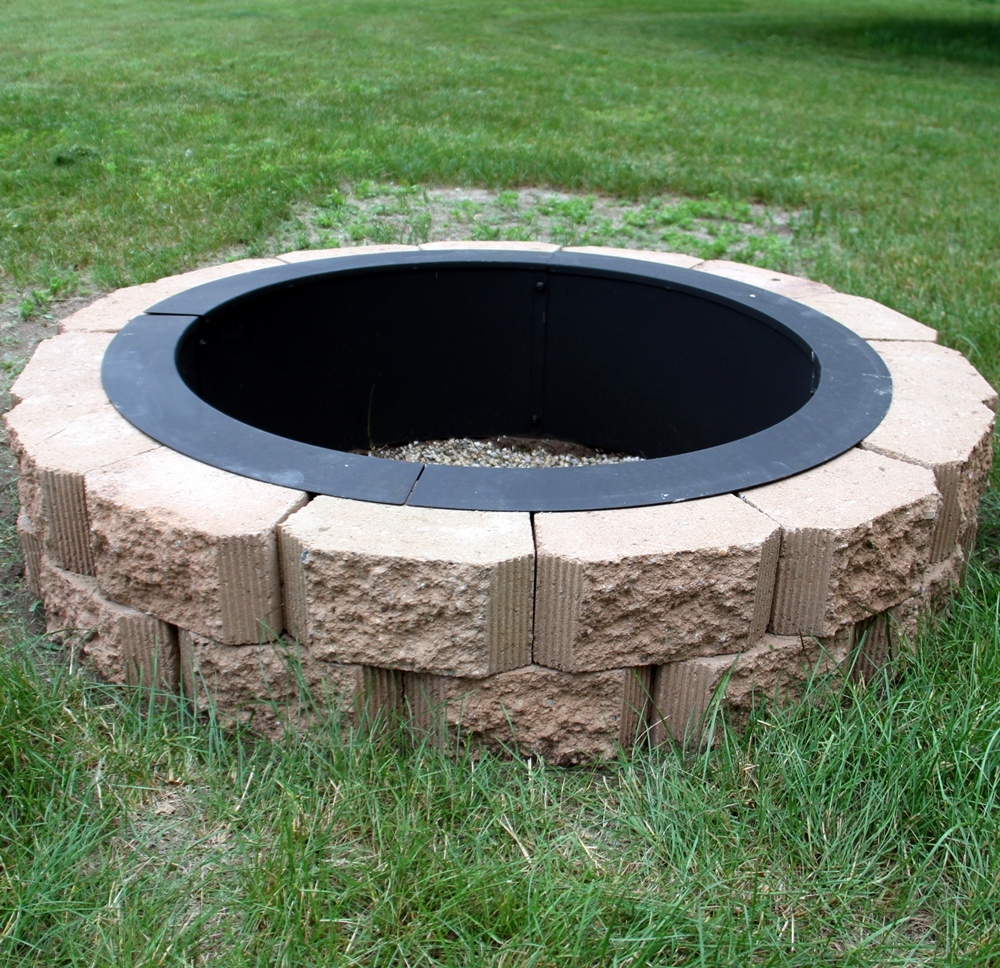 Sunnydaze Heavy Duty Diy Fire Pit Ring Liner Backyard Fire Rim Insert 39 Walmart Com Walmart Com