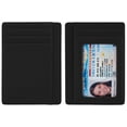 thumbnail image 3 of Rfid Blocking Slim Credit Card Holder Thin Minimalist Front Pocket Genuine Leather Wallet with Id Card Window, 3 of 7