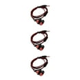 thumbnail image 4 of Transemion Écouteurs 3,5 mm Câblage Basses Puissantes Micro Silicone Tissé Antigel Ligne Écouteurs Rouges 3 Ensembles, 4 of 6