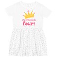 thumbnail image 3 of Inktastic 4th Birthday Princess is Four Girls Toddler Dress, 3 of 5