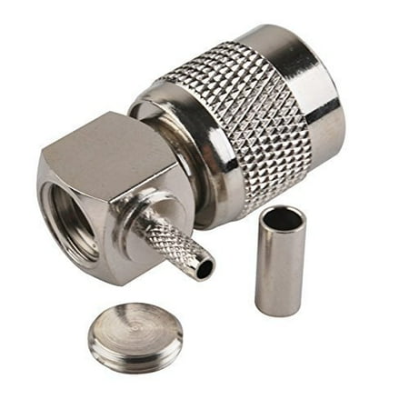 Tnc Connection - 2pcs Rf Electronics Wire Terminal Coaxial Cable Copper Alloy Connector Tnc Plug Right Angle Crimp for Rg174 Rg316 Rg100