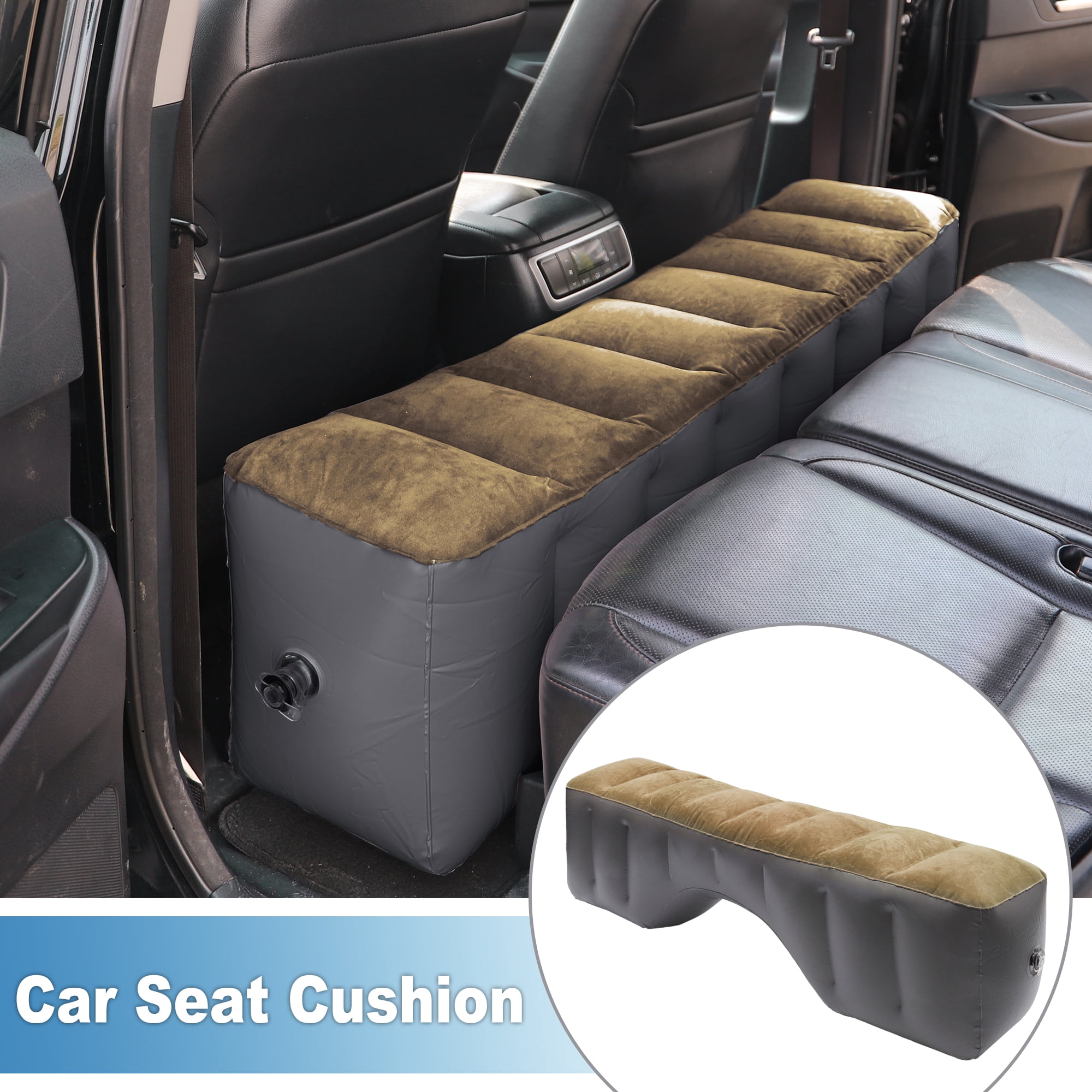Unique Bargains Car Mattress Sleeping Mat Comfortable Rear Seat Air Bed Gap Pad for Napping Travel, Brown Gray
