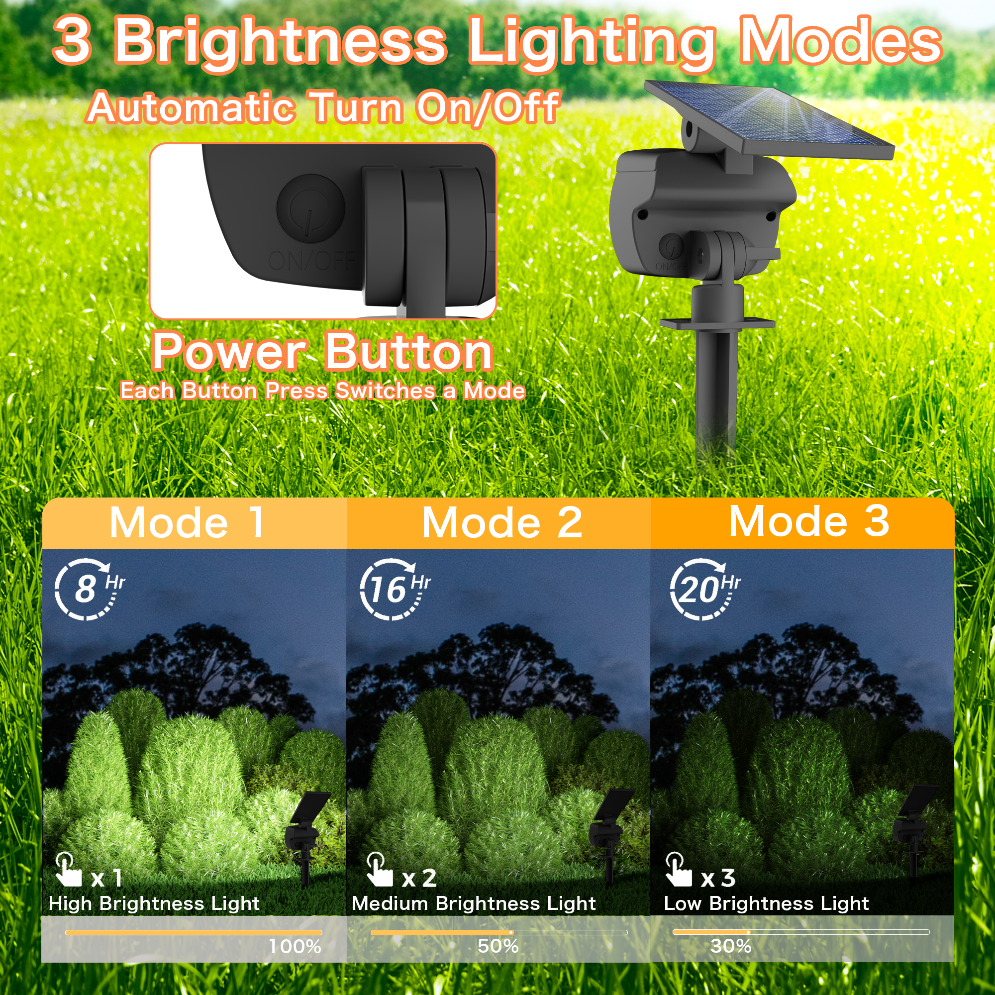 CHARKEE 4-Pack Solar Spot Lights, 800 Lumens, Cool White photo 2