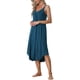 thumbnail image 4 of Vestido de pijama de lounge para mujeres INSPIRE CHIC, ropa de dormir, vestido de noche, tirantes de espagueti, camisón, S azul oscuro, 4 of 6
