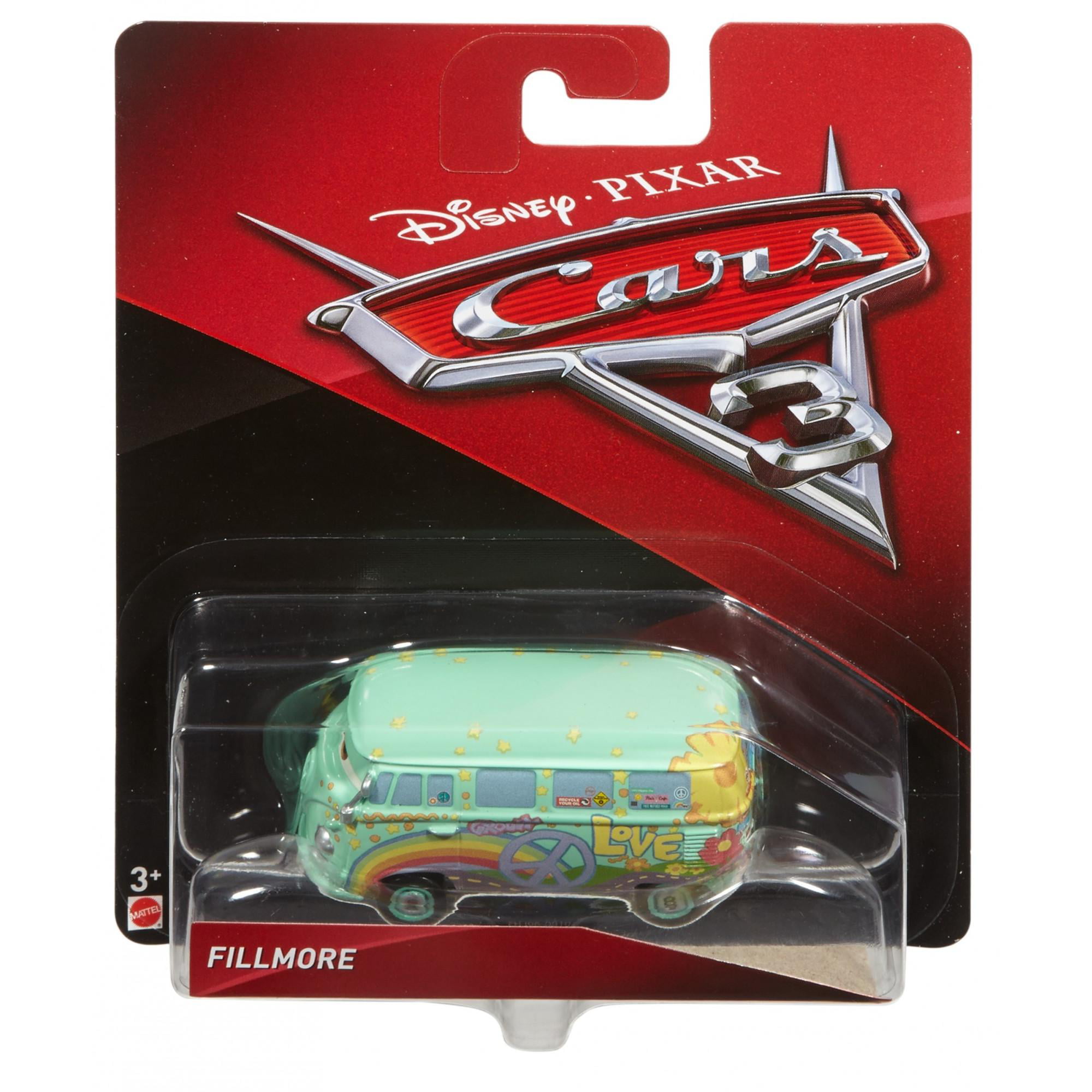 Disney Pixar Cars Fillmore Filmore Headset VW Bully Mattel Metall 1/55 Vitrine 