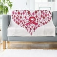 thumbnail image 2 of Elegant Comfort Lightweight Printed Throw Blanket- All Season, Soft, Cozy and Plush- Decorative Throw Blankets, Perfect for Lounging, 50 x 70 inches, Pinktober/Breast Cancer Awareness, Throw, 2 of 6