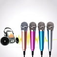 thumbnail image 4 of HEVIRGO 3.5mm Mini Condenser Microphone Phone Karaoke Mic with Stand for iPhone Android, 4 of 10