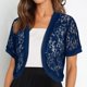thumbnail image 4 of Xuyuer Women's Elegant Loose Fit Lace Cardigan Cover Up, Chic Shirts Style Summer Layer for Weddings, Beach and Date Night Outfits, 4 of 7