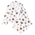 thumbnail image 3 of LILIYA Halloween Pajama Outfit for Girls, Short Sleeve Button Down Top and Shorts, Cute Funny Pumpkin Ghost Print Sleepwear, Cozy Loungewear, 2026 Trendy Homewear 5-6 Years, 3 of 4