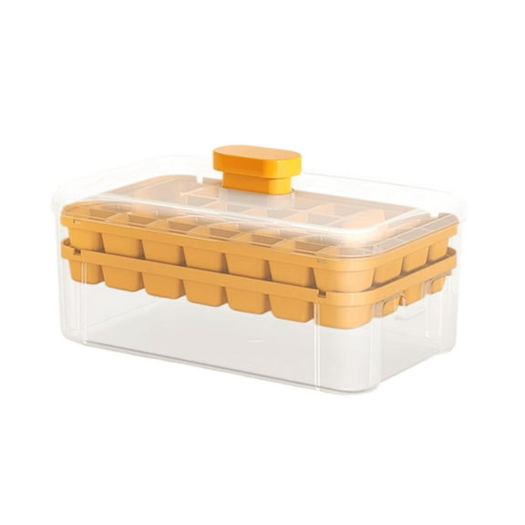 Ice Cube Tray with Lid and Bin Round Ice Trays for Freezer with Lid Ice Cube Trays for Freezer with Ice Container
