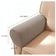 thumbnail image 2 of Garayma 2pcs Armrest Covers Stretch Fabric Armrest Covers Anti-Slip Sofa Armchair Slipcovers Furniture Protectors Sand, 2 of 9