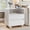 White, variant on Aufeile 41" Tall Dresser for Bedroom, 5 Drawer Wood Dresser with Curved Profile, Modern Vertical Chest of Drawers, Slim Storage Dresser for Bedroom, Living Room & Entryway, Natural