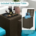 thumbnail image 4 of Gymax Set Of 7 Furniture Set w/32'' Fire Pit Table & Propane Tank Cover Outdoor Multicolor, 4 of 6