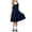 Navy, variant on XRoczxe Girls Pleated Jumper Dress, Sleeveless A-Line School Uniform Pinafore, Classic Round Neck Swing Skirt for Kids Daily Wear & Parties