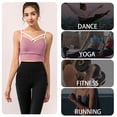 thumbnail image 2 of TFixol Sujetador deportivo para mujer con tirantes cruzados y espalda en U acolchada extraíble, 2 of 8