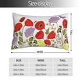 thumbnail image 3 of Eflxamz Cushion Cover Case Flowers and Butterflies Throw Pillow Case Decorative Throw Pillow Cover for Home Sofa Office 20x30 inch, 3 of 5