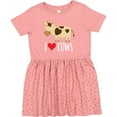 thumbnail image 3 of Inktastic I Love Cows Dairy Farmer Girls Toddler Dress, 3 of 5