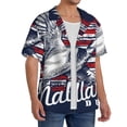 thumbnail image 2 of Naloa Mallard Duck With American Flag Men's Loose Fit Cuban Collar Short-Sleeve Shirt, Hawaiian Shirts, Mens Shirts Casual for Everyday Wear Outings-X-Large, 2 of 5