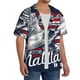 thumbnail image 2 of Fotbe Mallard Duck With American Flag Camisa Estampada de Manga Corta para Hombre, Casual de Verano, Estilo Playero, Sin Arrugas-X-Large, 2 of 5