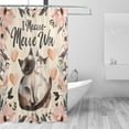 thumbnail image 2 of Cute Cat Draw Shower Curtain Liner 66x72 Inch Waterproof Shower Curtains Decorative Bathroom with 12 Pack Hooks, 2 of 5
