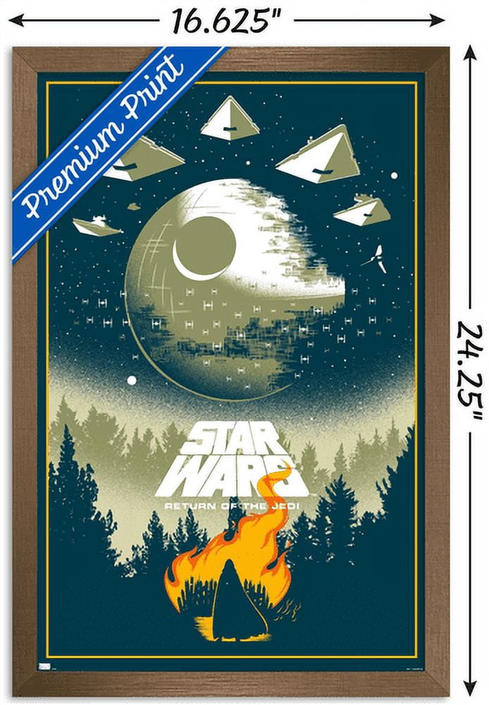 Star Wars: Return of the Jedi - Funeral Wall Poster, 14.725" x 22.375", Framed