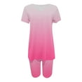 thumbnail image 4 of Atogsazn Womens 2 Piece Sets Summer Outfits 2024 Fashion Two Piece Lounge Matching Set Oversized T Shirts Biker Shorts Tracksuit Pink M, 4 of 4