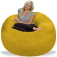 thumbnail image 3 of Chill Sack Bean Bag Chair, Memory Foam Lounger with Microsuede Cover, Kids, Adults, 5 ft, Lemon, 3 of 3
