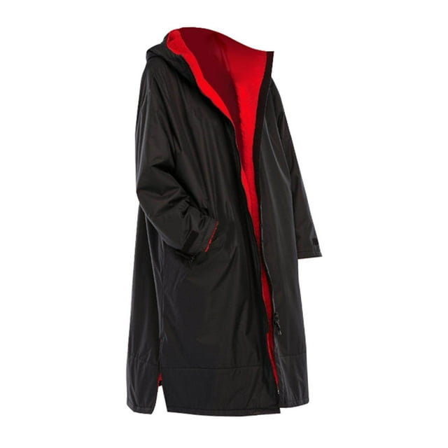 kurtrusly Waterproof Surf Changing Robe Outdoor Coat Lamb Jacket Outdoor Wool Jacket Hooded Cloak